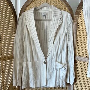 Striped Cream Blazer & Pants